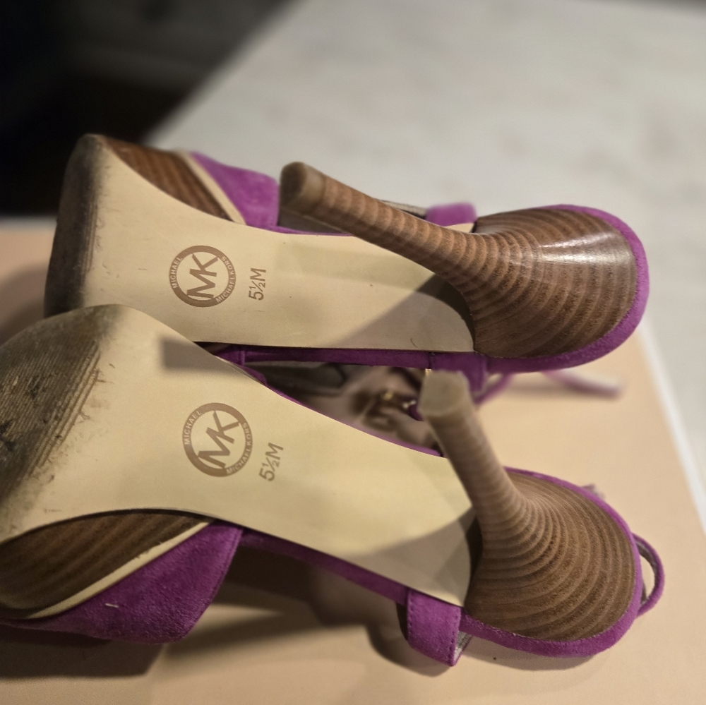 Michael Kors Suede Platform Sandals - Picture 4 of 4